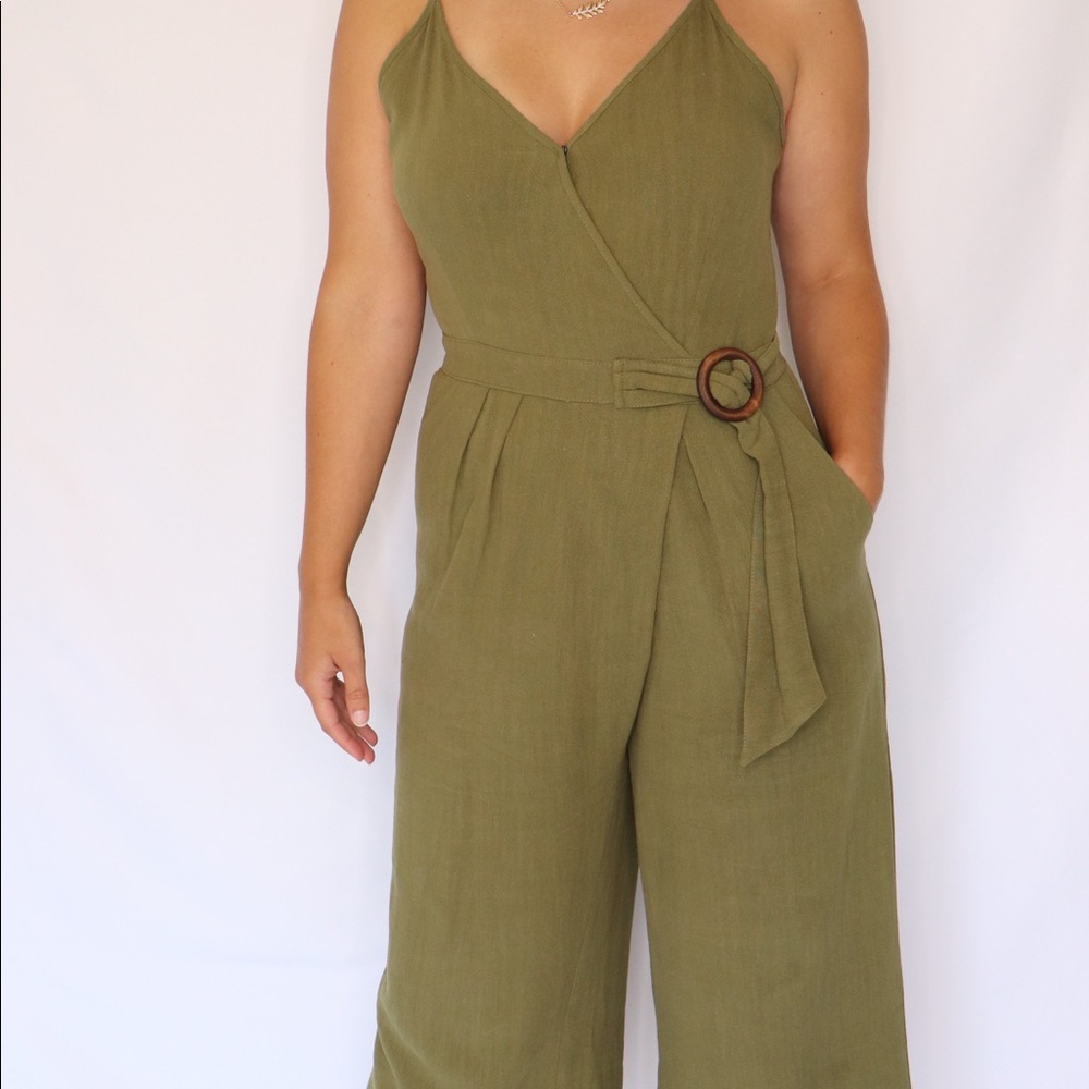 💕2 left!💕Faux Wrap Jumpsuit
